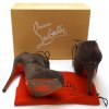 CHRISTIAN LOUBOUTIN BROWN ANKLE BOOTS SIZE:39